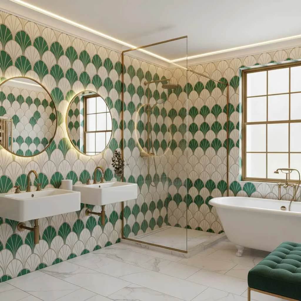 Art Deco Fan Pattern Statement