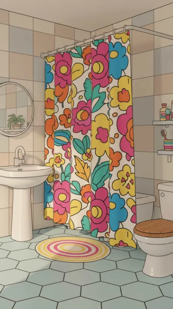 Artistic Floral Shower Style