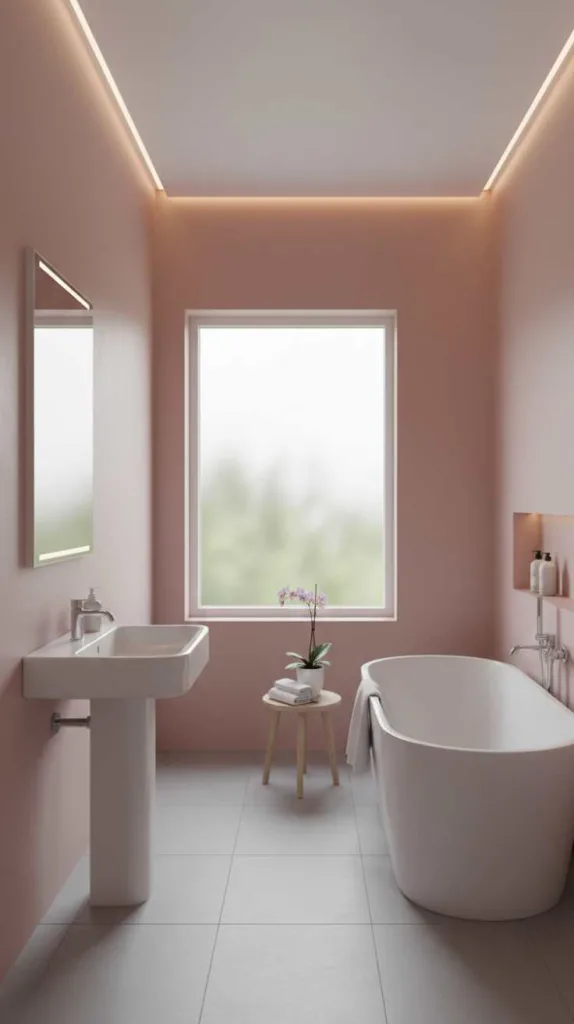 Blush Pink Wall Simplicity