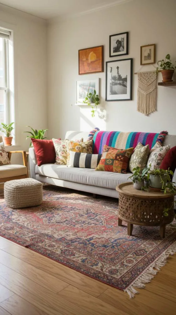 Bohemian Layered Sofa Style