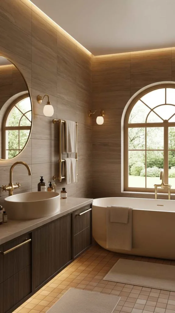 Brass and Brown Harmony Design