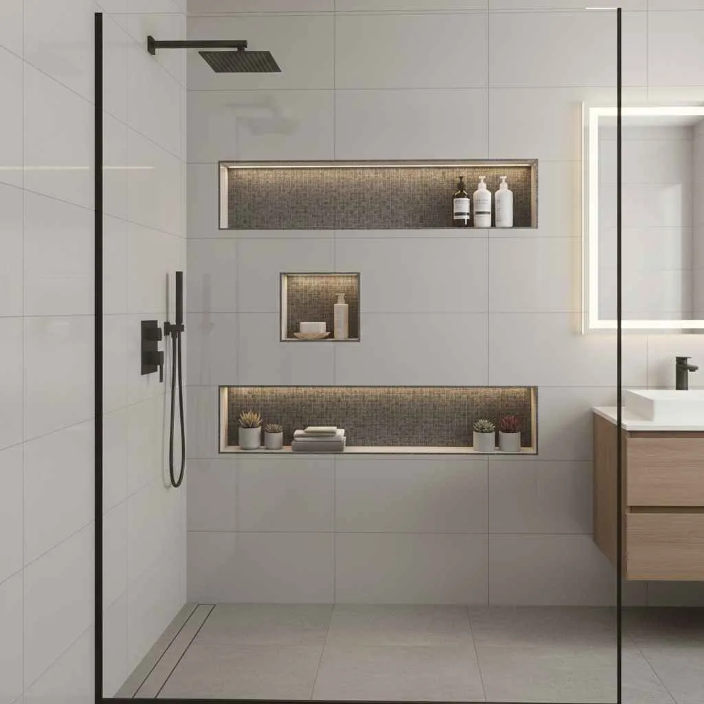 Built-In Shower Storage Niches
