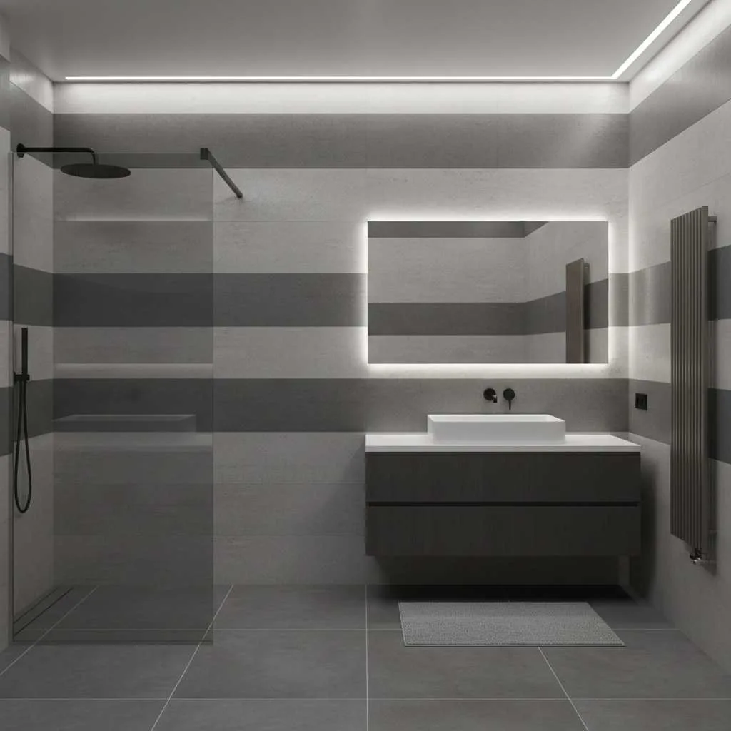 Compact Vanity with Soft Grey Finish