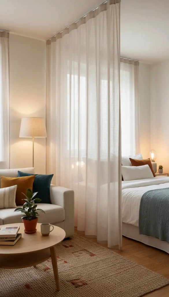 Cozy Studio Setup with a Soft Divider