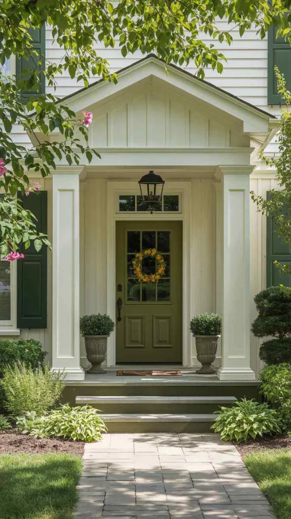 Cream and Olive Green Blend