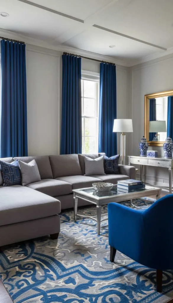 Deep Blue and Grey Color Fusion