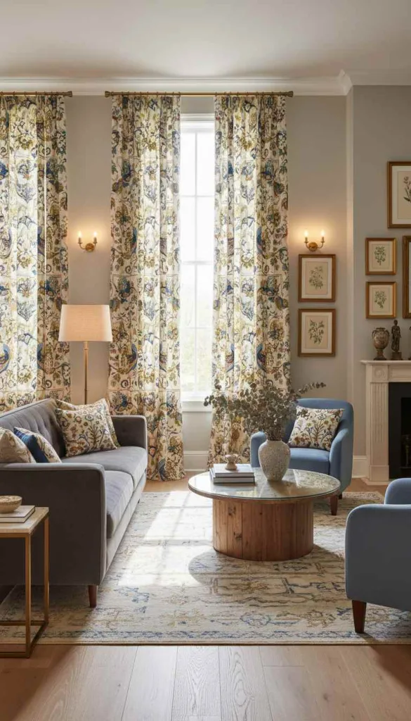 Embroidered Curtains with Artistic Detail