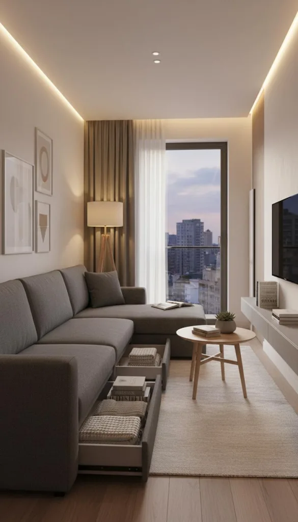 Hidden Storage Under the Sofa