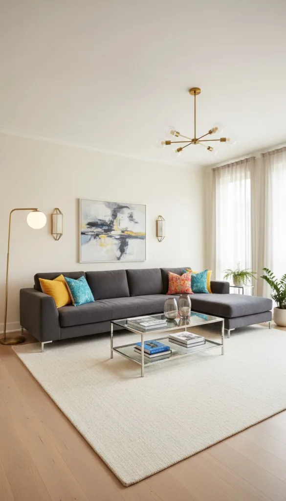 Highlighting a Dark Grey Statement Sofa