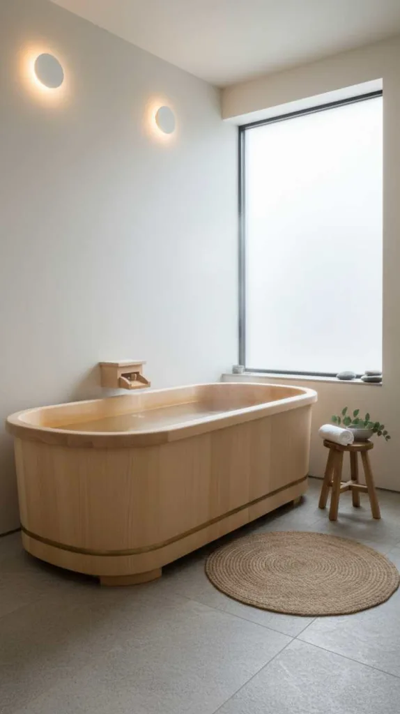 12 Spa Bathroom Ideas: Luxury Escape 11 Hinoki Soaking Tub Serenity
