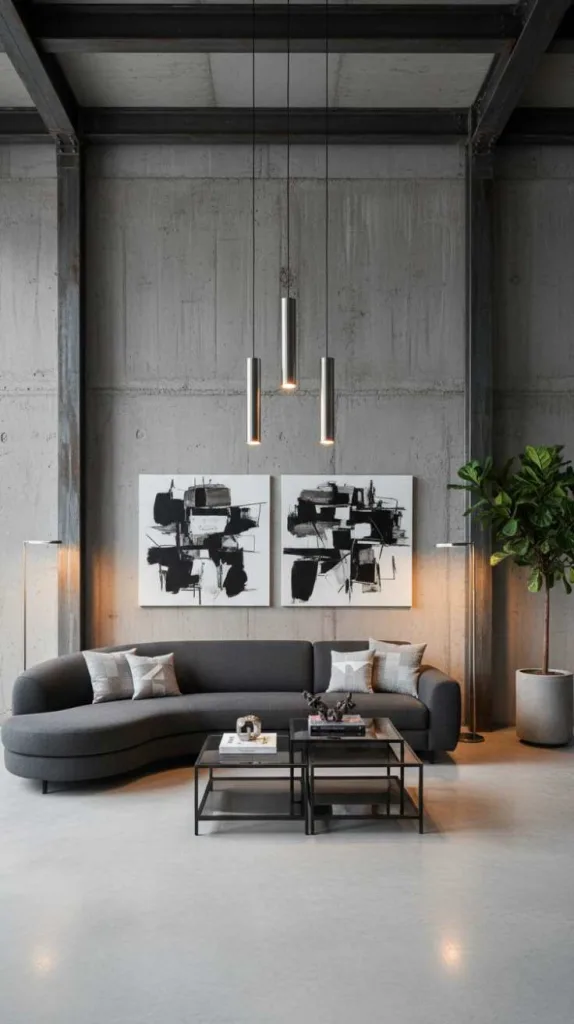 Industrial Grey Living Style