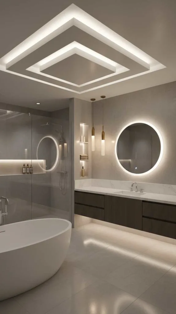 Layered Ceiling Light Design