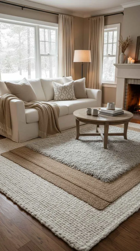 Layered Rugs for Extra Warmth