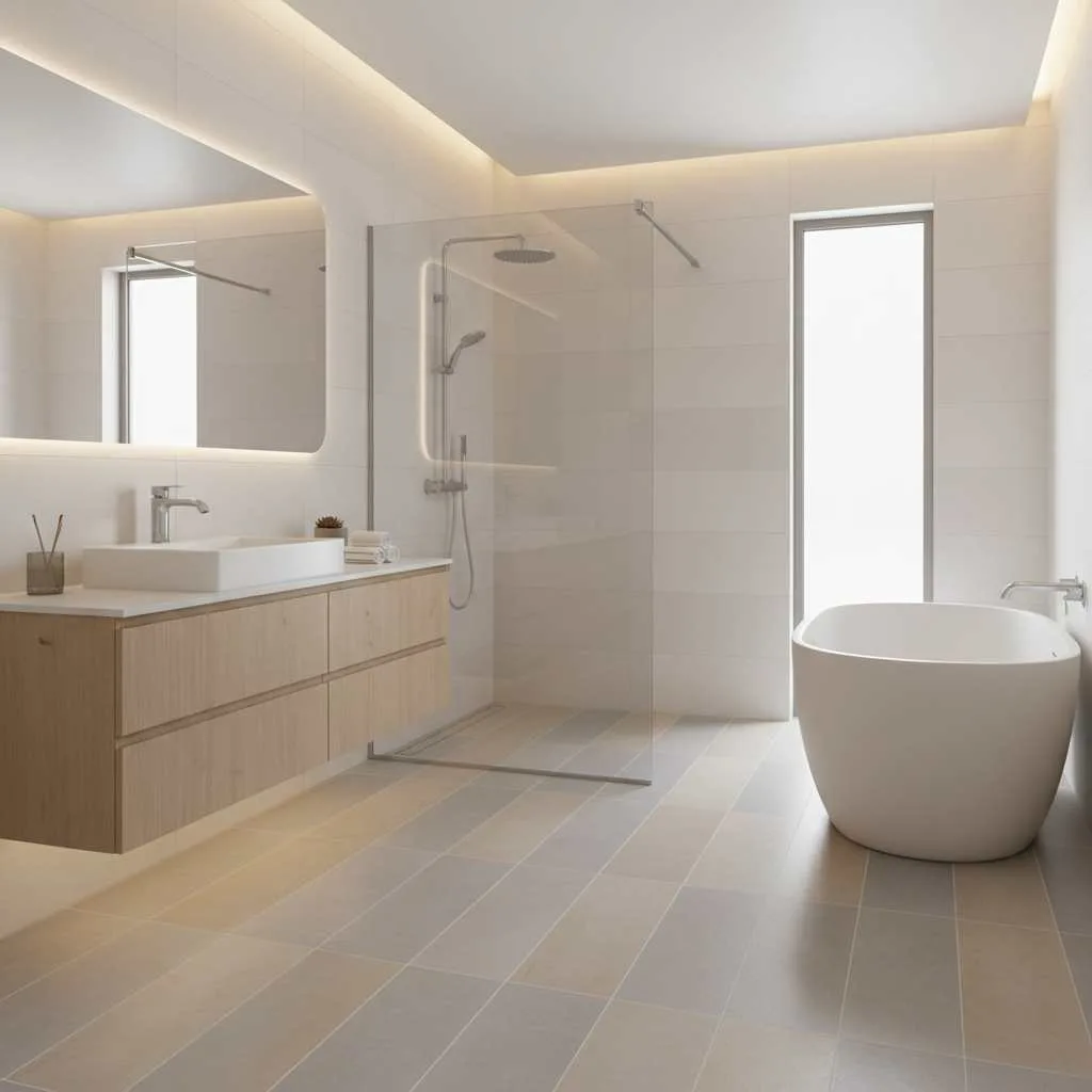10+ Bathroom Flooring Ideas: Don’t be Afraid to Try 12 Matte Surface Tiles for Soft Finish