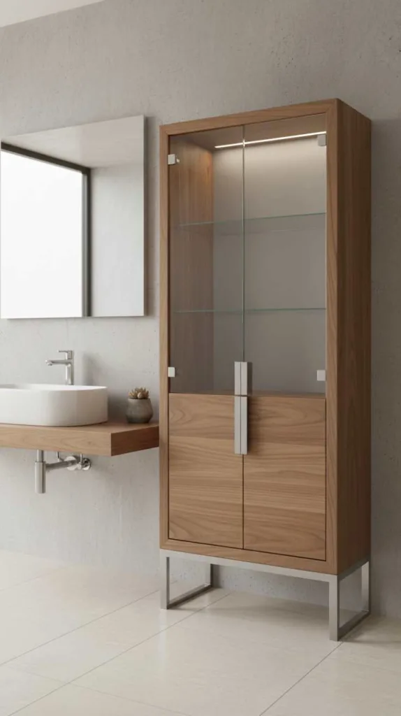 Mixed Material Modern Cabinet