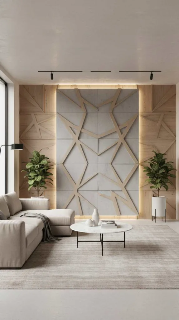 Modern Textured Panel Feature