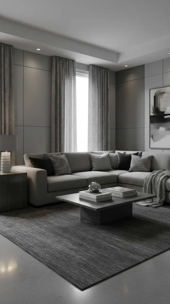 Monochrome Grey Layered Design