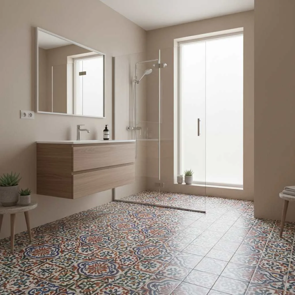 10+ Bathroom Flooring Ideas: Don’t be Afraid to Try 3 Moroccan Pattern for Bold Character