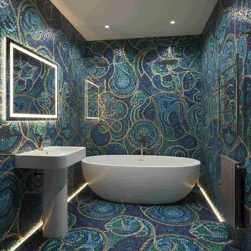 Mosaic Tile Detail Layering