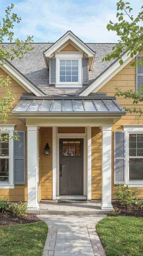 Muted Yellow with Grey Accents