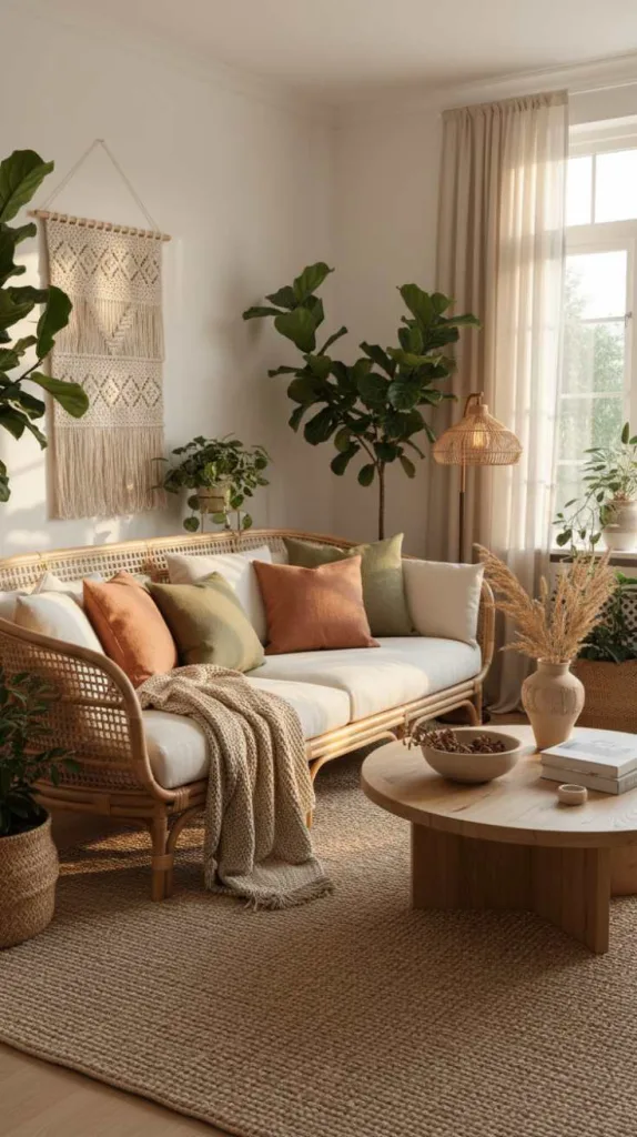 Natural Wicker Frame Seating