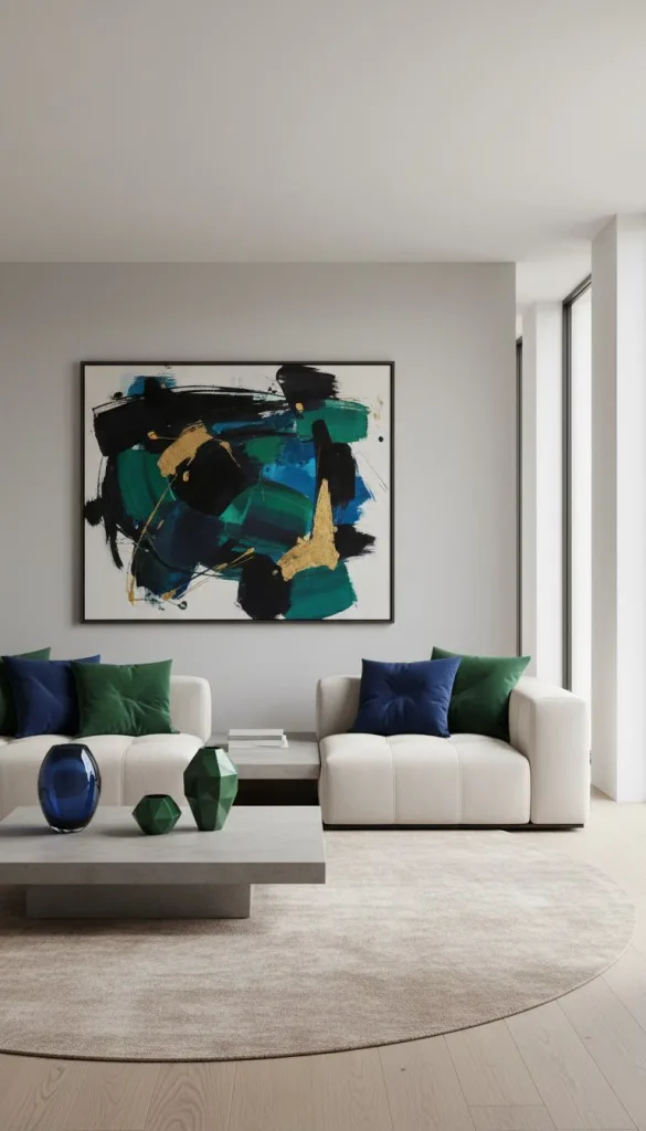 Neutral Palette with Bold Accents