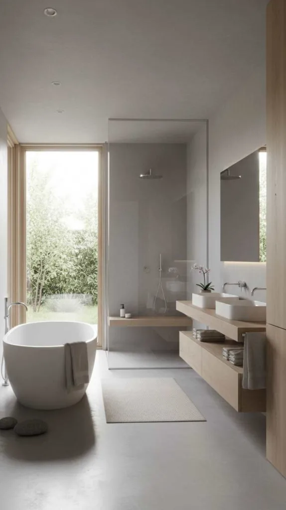 12 Spa Bathroom Ideas: Luxury Escape 14 Open Layout Spa Simplicity
