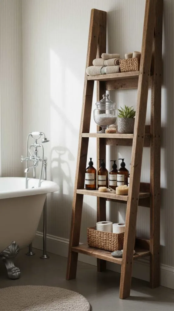 Rustic Ladder Cabinet Style