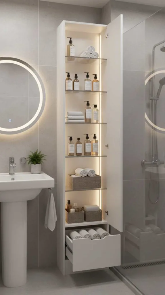 Slim Vertical Storage Cabinet