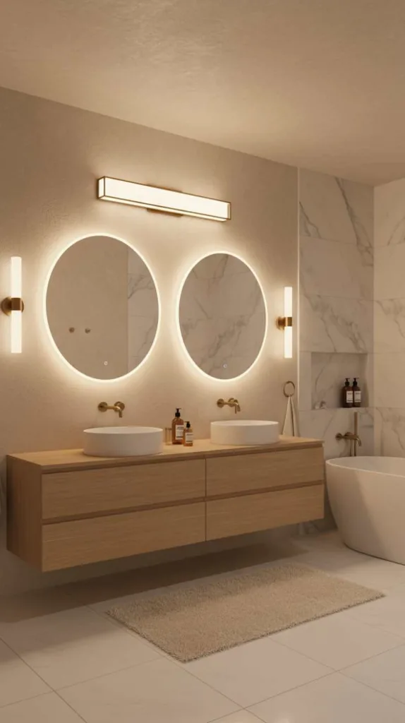 Soft Ambient Mirror Lighting