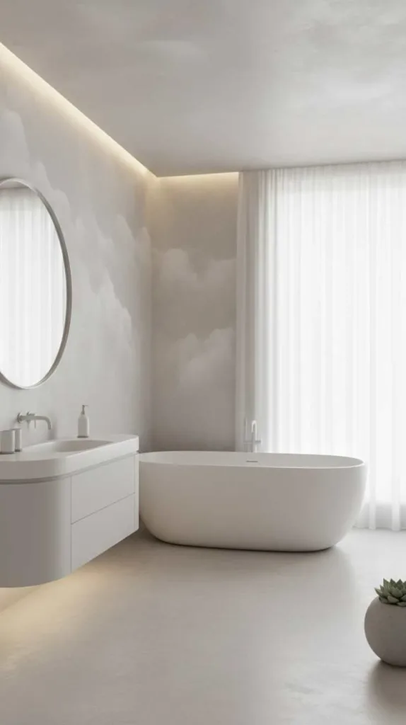Soft Cloud Minimal Bathroom