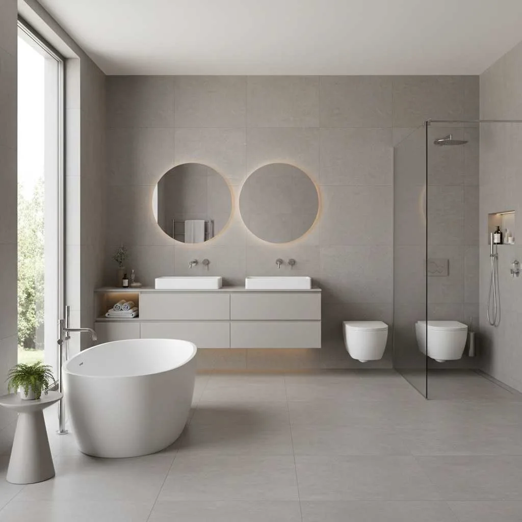 Soft Grey Minimal Fixture Design