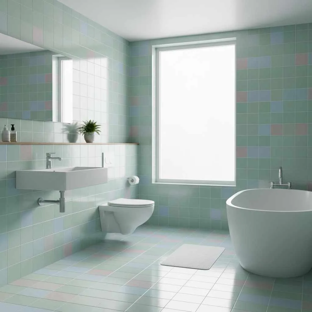 Soft Pastel Glossy Tile Brightness