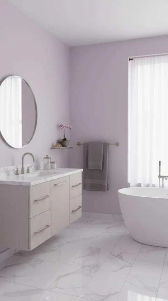 Soft Purple with Silver Touch