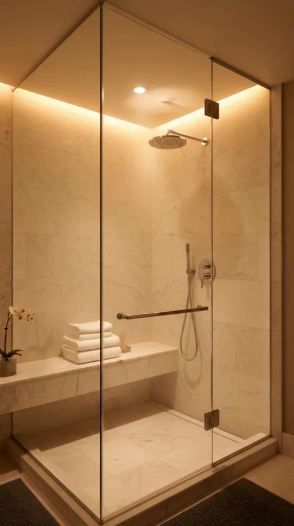 Spa-Style Shower Lighting Setup