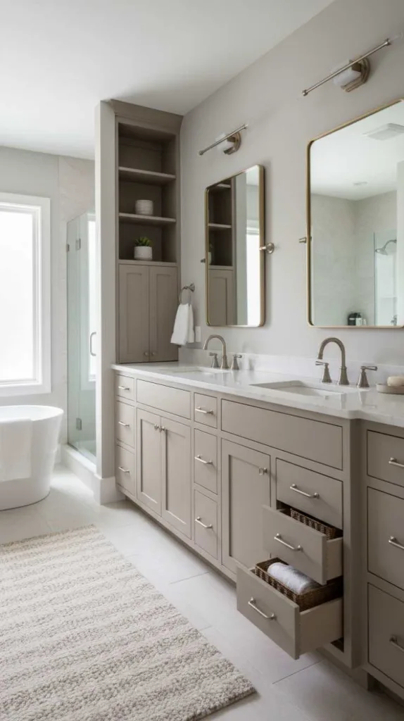 Taupe Vanity for Balanced Look