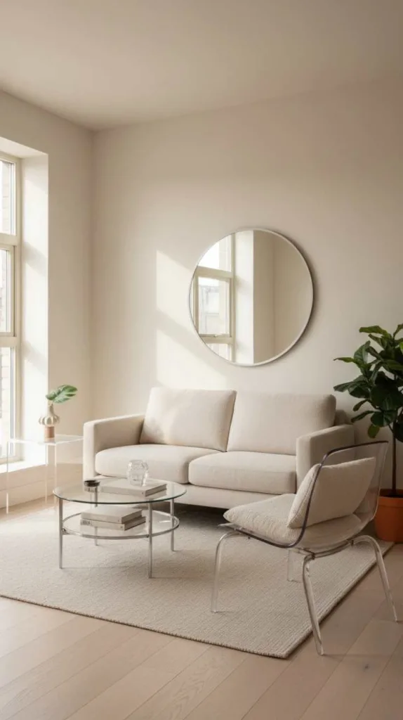 Try Clear Furniture for an Open Look