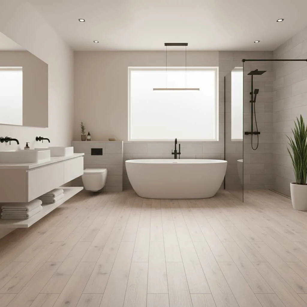 10+ Bathroom Flooring Ideas: Don’t be Afraid to Try 8 Waterproof Vinyl for Everyday Durability