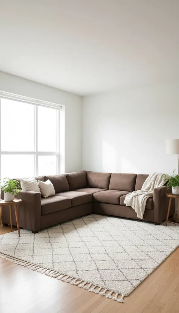 White Rug for a Fresh Contrast