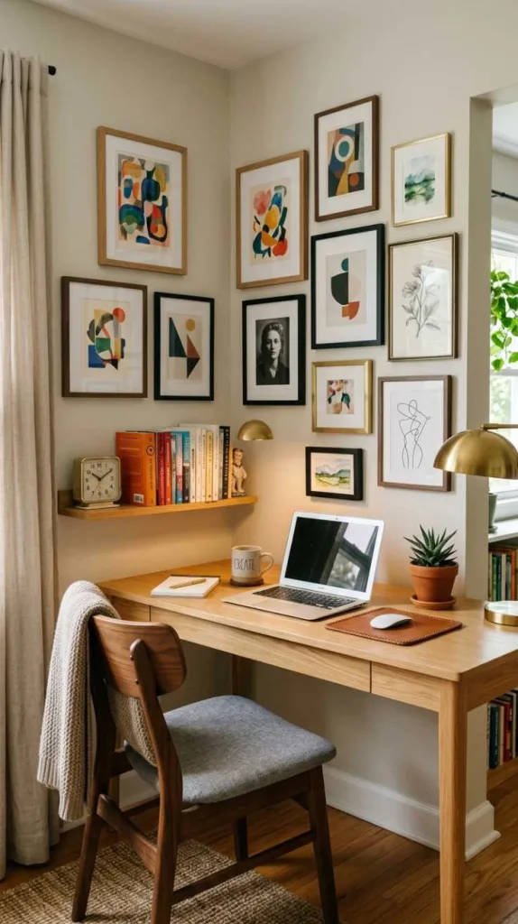 11+ Modern Home Office Decor Ideas for a Stylish Workspace 14 Artistic Personal Office Corners