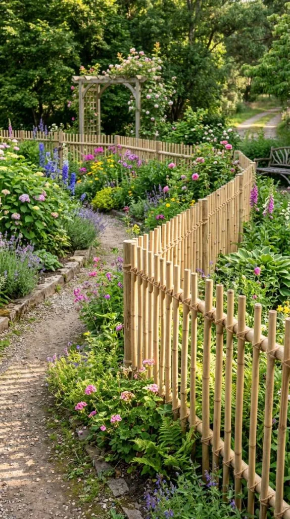 Bamboo Stick Garden Fence