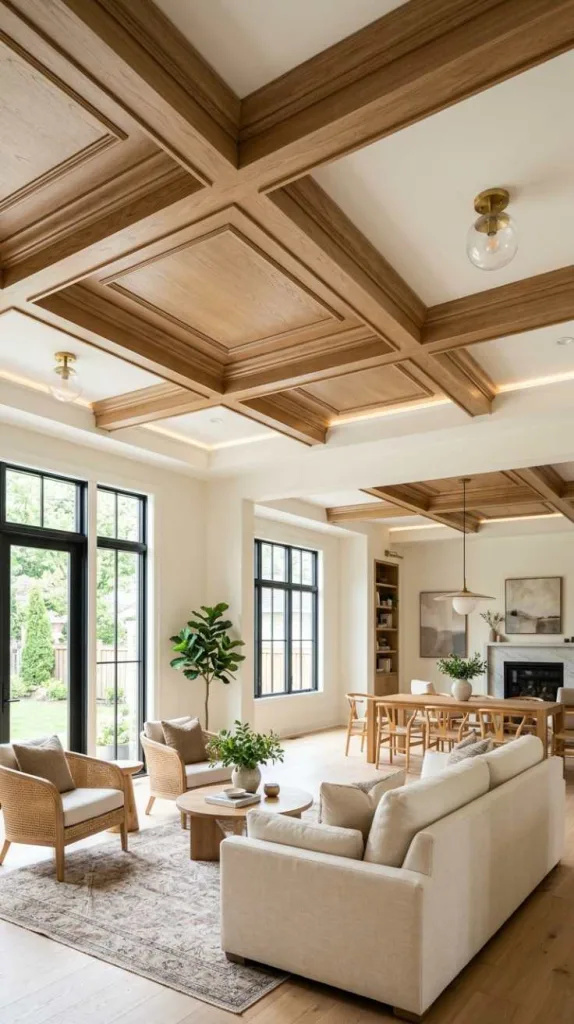 12 Decorative Ceiling Ideas That Will Make You Look Up 3 Beam Panel Ceiling Depth