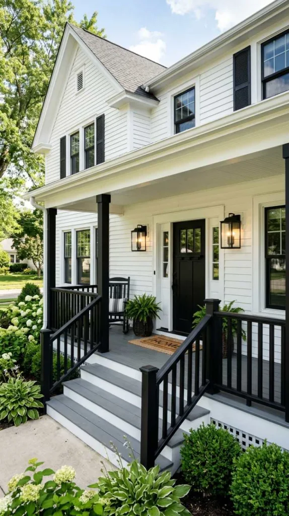 Black and White Contrast Porch
