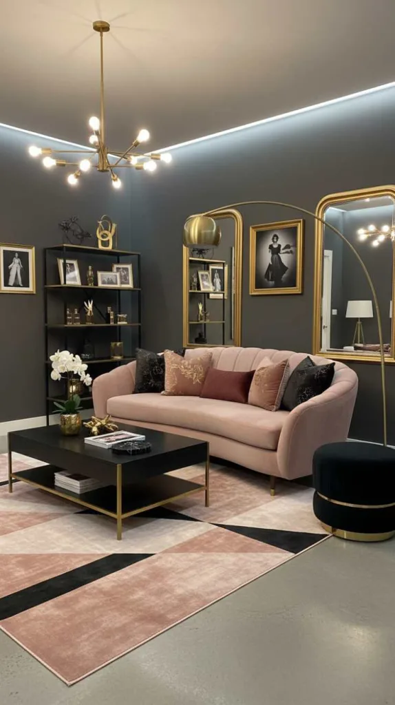 Blush and Black Glam Setup