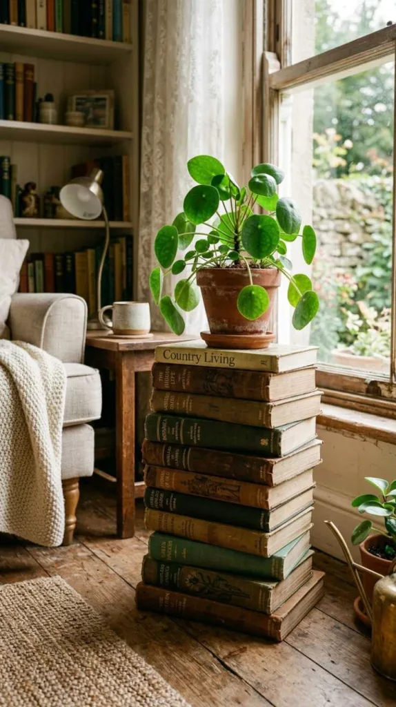10+ DIY Plant Stand Ideas to Style Your Home Beautifully 12 Book Stack Quirky Plant Stand