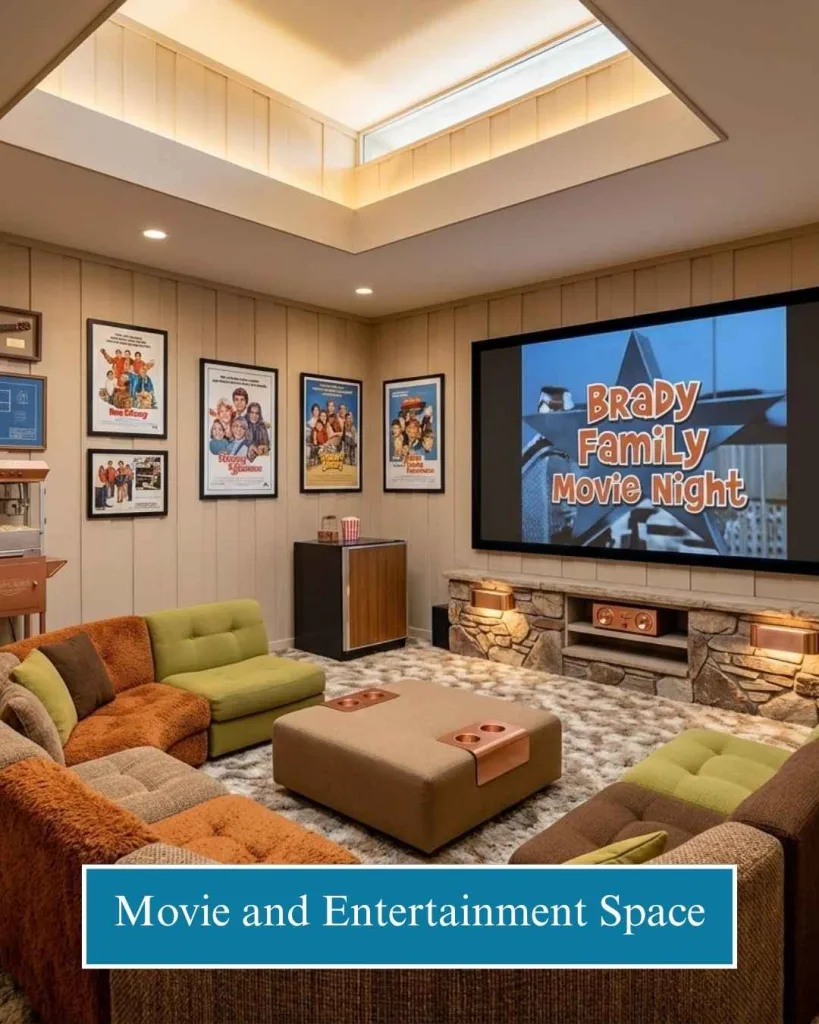 Brady Bunch House: Inside the Iconic $3.2M Studio City Home in CA 9 Movie and Entertainment Space