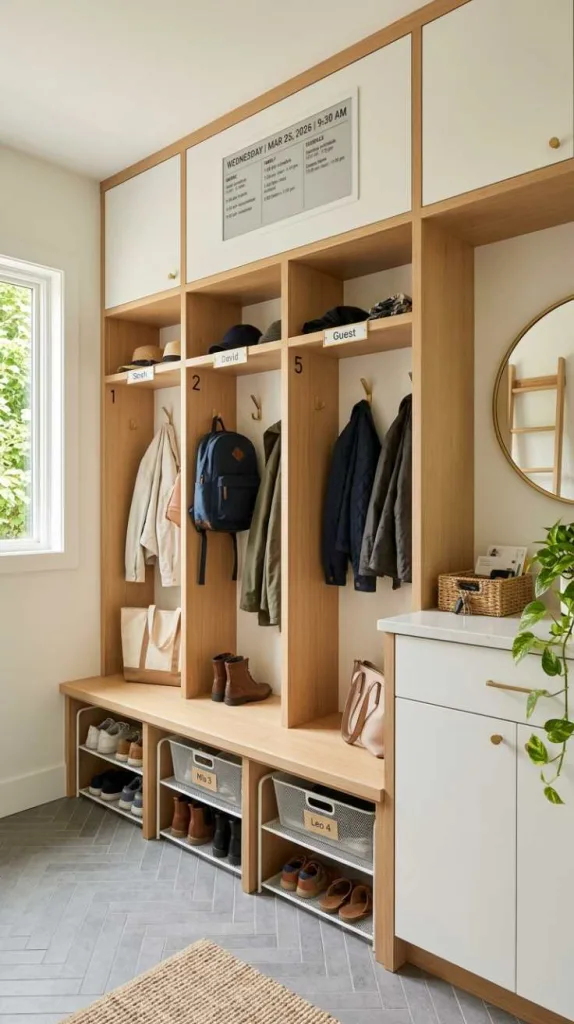 Built-In Locker Cubbies for Organization