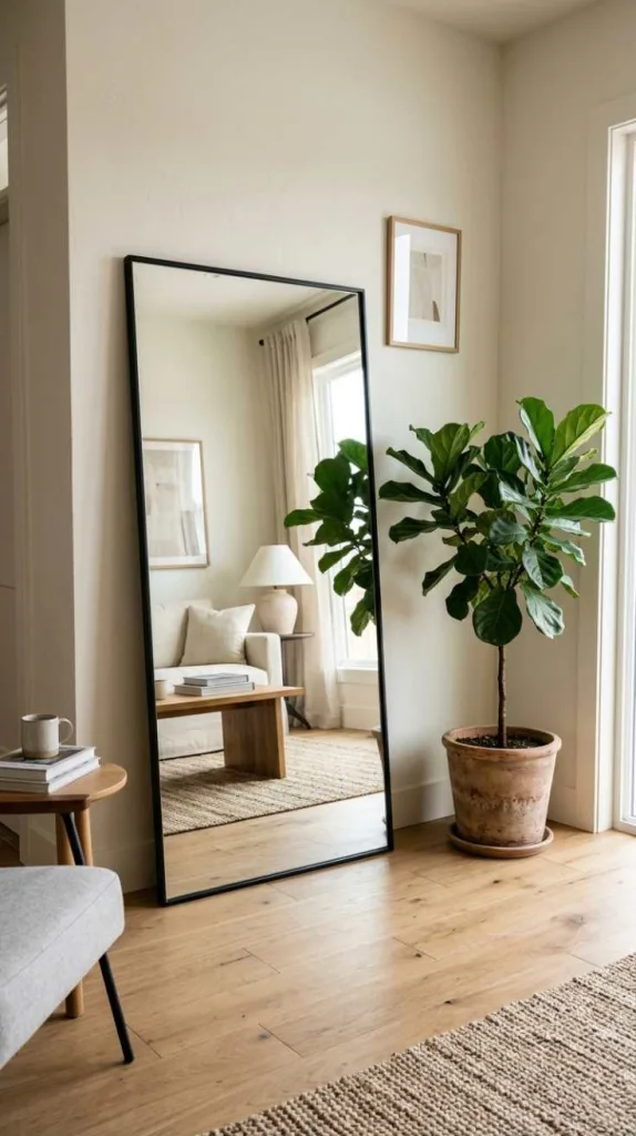 Casual Leaning Corner Mirror