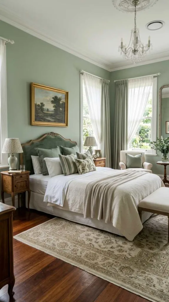 Classic Sage Bedroom Elegance