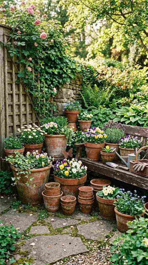 10+ Spring Garden Decor Ideas to Refresh Your Outdoor Space 4 Clay Pot Rustic Corner